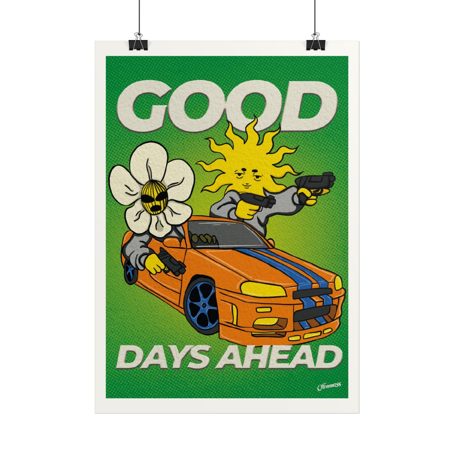 Affiche illustrée  “Good Days Ahead”