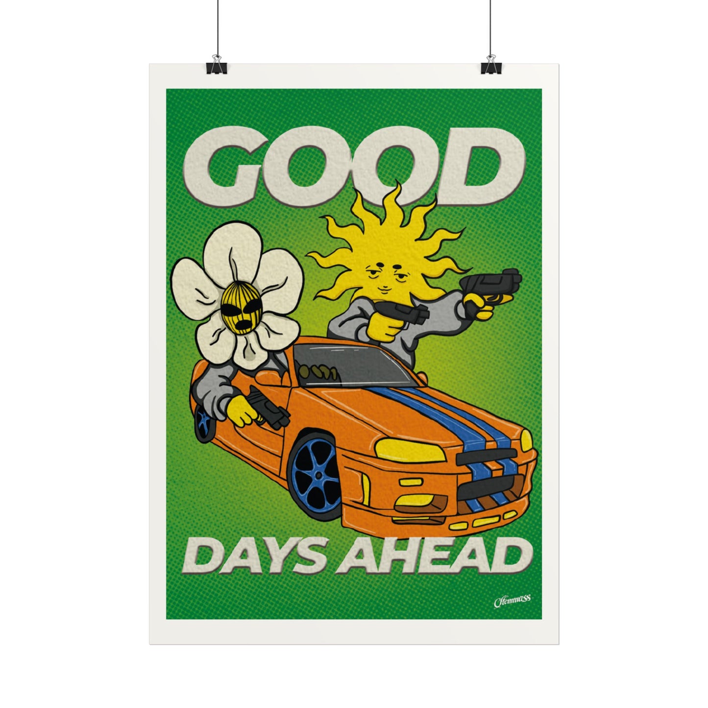 Affiche illustrée  “Good Days Ahead”